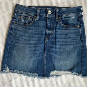 AEO Denim Ripped Mini Skirt size 4